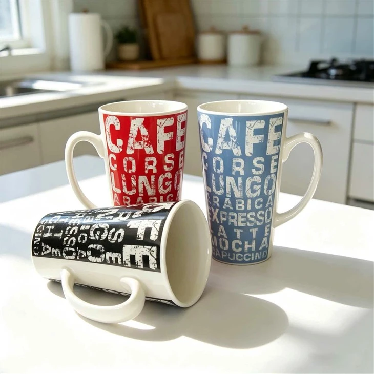 Tall V Shape Ceramic Mug 1