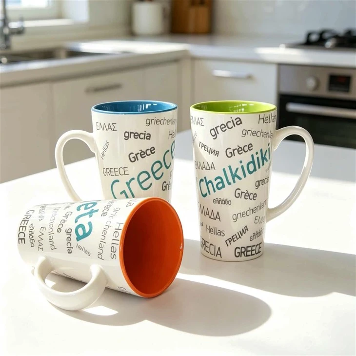Tall V Shape Ceramic Mug 2
